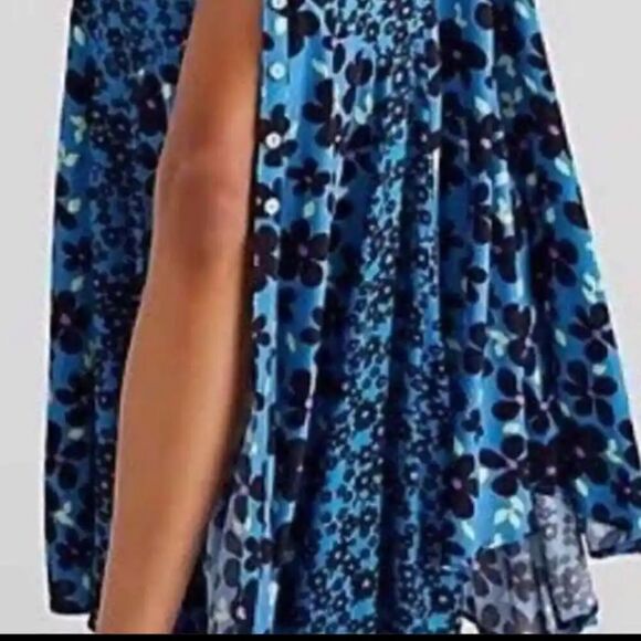 Free People Drewberry Maxi Dress In Colbalt Combo Size XS - Picture 2 of 5